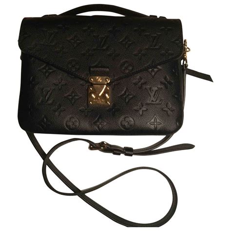 black embossed Louis Vuitton crossbody